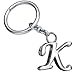 Monnel Stylish Letter K Simple Alphabet Key Ring Keychain With Velvet Bag Z-331