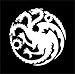 Dragons GOT Decal Vinyl Sticker |Cars Trucks Vans Walls Laptop|White|5.5 x 5.5 in|CCI372