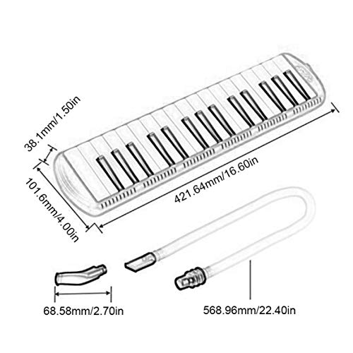 Smartlove1P 32 Key Piano Style Melodica Organ Accordion Mouth Piece Blow Key Board Children Early Education Instrument