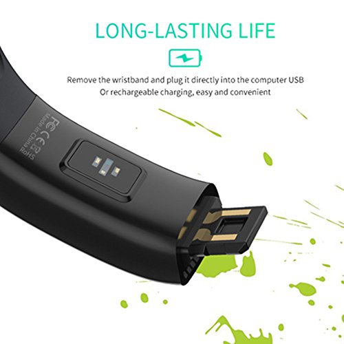 image for Activity Tracker Watch, YiMiky Waterproof Smart Bracelet with Heart Ra