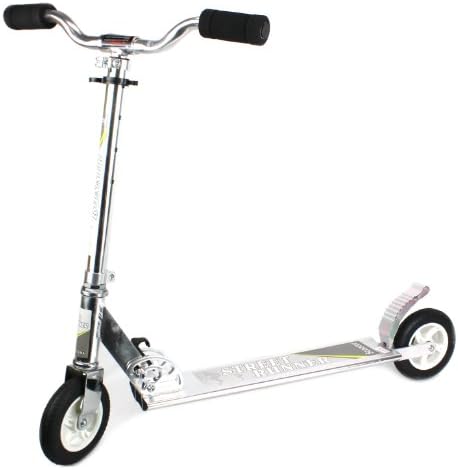 Street Runner Heavy Duty Two Wheeled Metal Toy Kick Scooter w/ Adjustable Handle Height (Black)