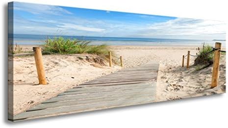 youkuart Canvas Prints, Large sea Beach Scenery Wall Art for livingroom Printed Pictures Stretched for Home Decoration
