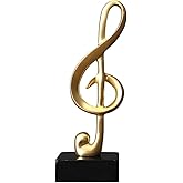 Igreli Music Note Decor Gifts Musical Figurine Modern Statue Sculpture Table Centerpiece Crafts Gold Home Arts, Piano Note Sculpture Home Arts. (C Style)