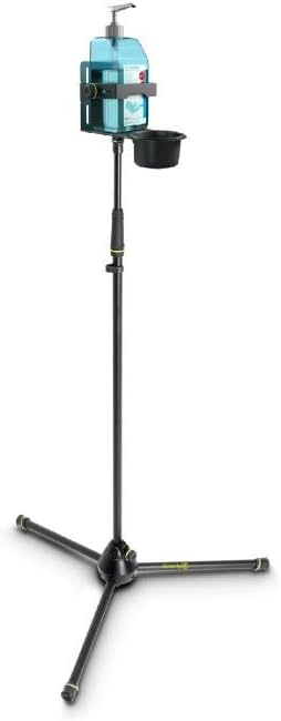 Height-Adjustable Disinfectant Stand Tripod with Universal Holder, Black
