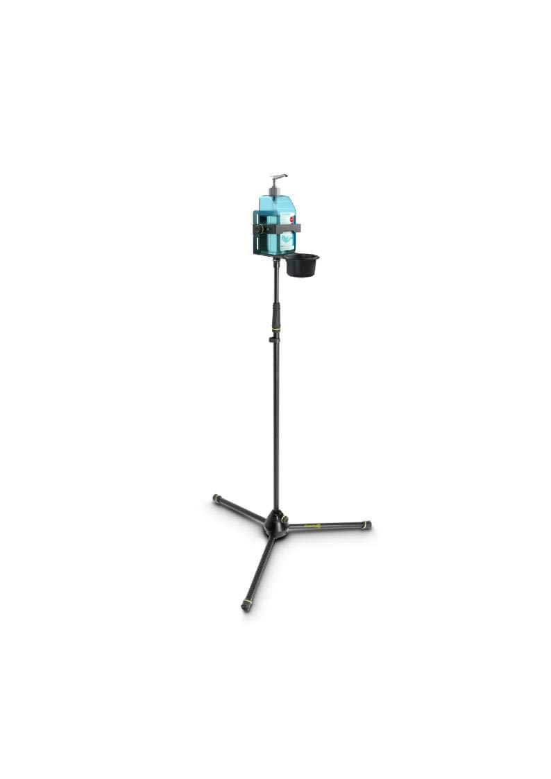 Height-Adjustable Disinfectant Stand Tripod with Universal Holder, Black