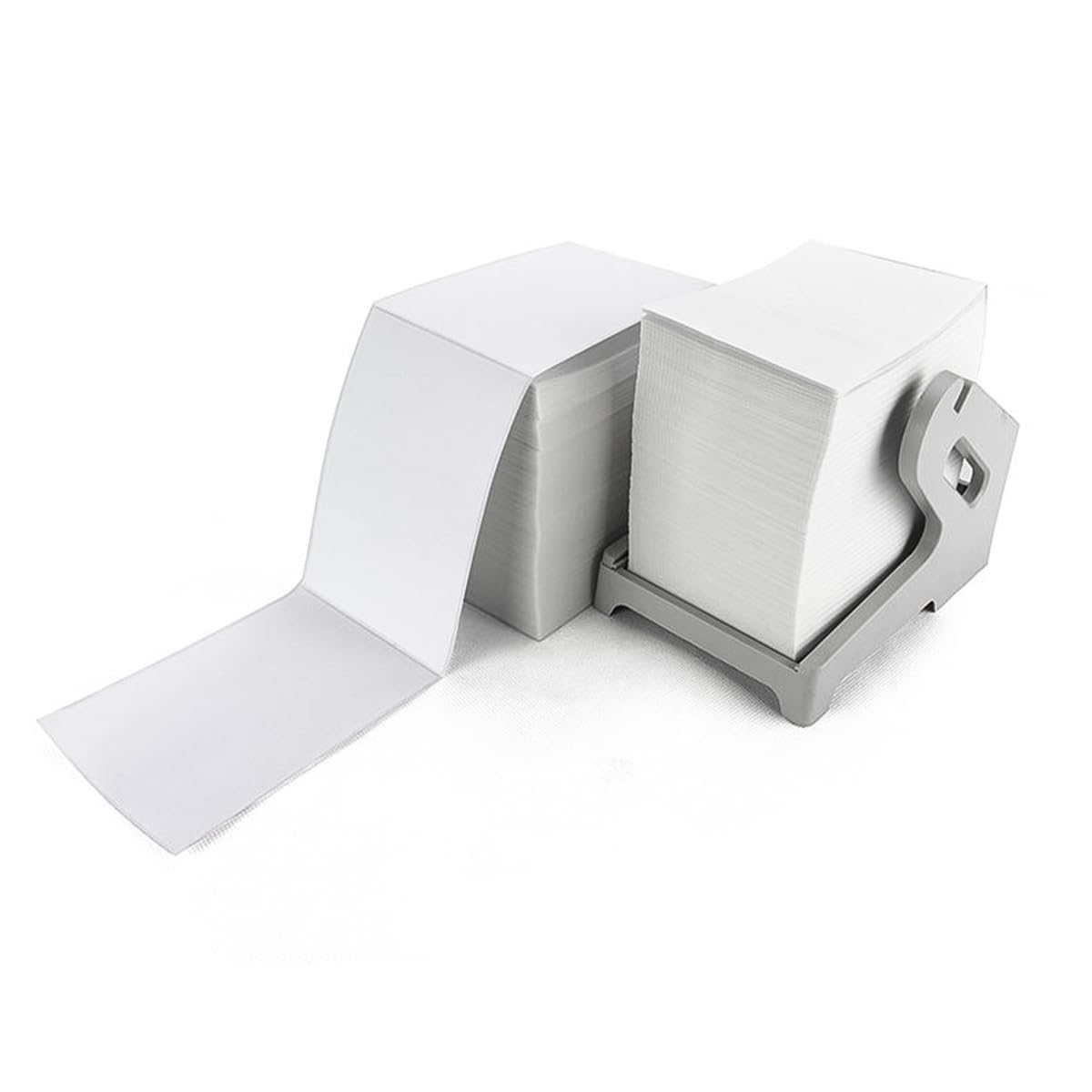 NUZAMAS 4" x 6" 500 Lables Fanfold Thermal Shipping Labels Anti Scratch Waterproof Oil Resistant Thermal Label Paper White Mailing Labels for Thermal Printer