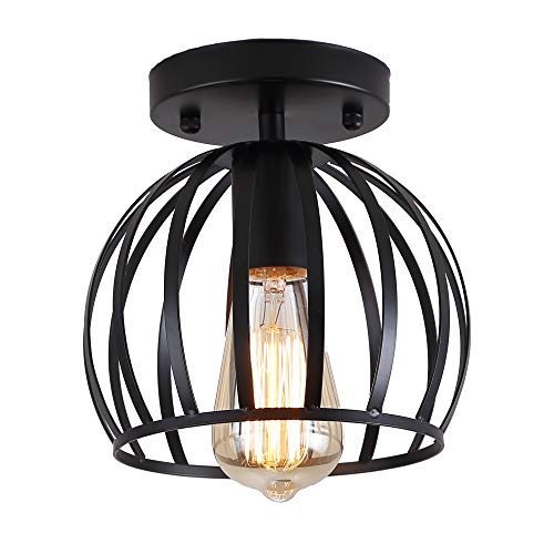 Industrial Ceiling Light,Metal Retro Industrial Flush Mount Ceiling