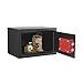 Security Safe, Steel Box for Safety with Key Lock for Home, Small Durable Hard Safe for Money, Cash, Deposit, Jewelry, File and Document, Cubic Safe Equipment for School, Hotel, Office, Store - Black