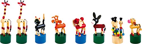 small foot company small Foot Drückfiguren-Set Tiere, 8-teilig, Ideal als Gastgeschenk an Kindergeburtstagen oder für die Schultüte 7228