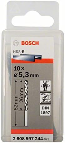 Bosch 2608597244 Stub Drill Bits, Black, 5.3 x 66 mm