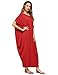 Verdusa Women's One Off Shoulder Caftan Sleeve Harem Maxi Dress Red L