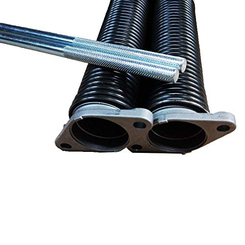 Garage Door Torsion Springs 1.75''(Pair) with Non-Slip Winding Bars, Coated Torsion Springs with a Minimum of 10,000 Cycles (0.207X1.75''X26'')
