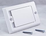 HAYDEN Central Vacuum Wall Inlet - White Square Door 1700-01 Vac Hose Outlet