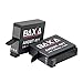 BAXIA TECHNOLOGY® Premium Power Battery Backup(2-Pack) Rechargeable Battery Pack Replacement Battery Dual Battery Charger for GoPro HERO 4 Black/Silver Camera Camcorder(GoPro AHDBT-401 + GoPro AHBBP-401 + USB Cord)