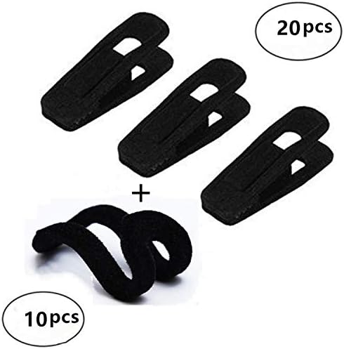 stbeyond 20pack Velvet Hanger Clips And 10pack Flocking Hooks - Drying Clothes Clips And Hooks - Perfect For Use With Slim-line Clothes Velvet Hangers