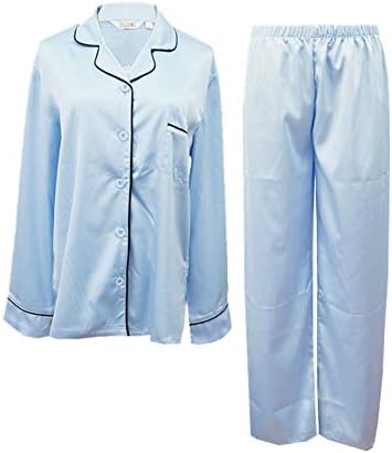 Mmllse Pajama Sets Pyjamas Dressing Sleep Couple Sleepwear Homewear Nighty Dress Silk Long Sleeve Simple
