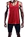 Neleus Men's 3 Pack Dry Fit Athletic Sleeveless Muscle Tank,5031,Black,Grey,Red,M,EU L