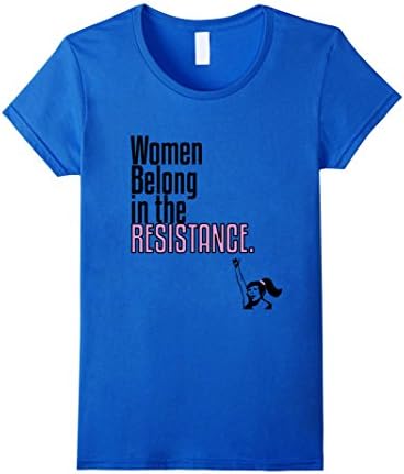 Women's Women Belong in the RESISTANCE T-Shirt Large Royal Blue