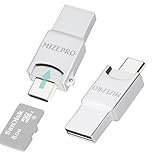 USB Type C 3.0 Portable Card Reader to Micro SD Reader Flash Memory Card Reader USB 2.0 for New MacBook pro, Google Chromebook Pixel, Fire HD 8 Tablet & Cell Phones (Zinc Alloy Gray)