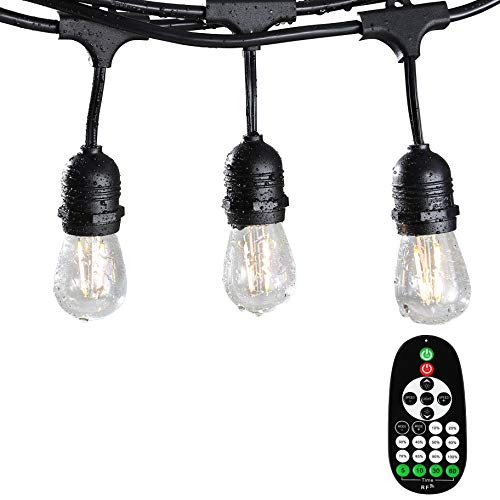 LED 48FT Outdoor String Light, Commercial Grade Heavy Duty Light String