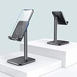 Cell Phone Holder for Desk, Adjustable Cellphone Stand Holder with Anti-Slip Weighted Base, Smart Phone Desk Stand Dock, Cradle, Compatible with iPhone Xs Xr 8 X 7 6 6s Plus, All Android Phones