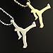 Men Boy Necklace Hiphop Necklaces Pendants Gold Long Chain Hipster Hip Hop jewelry Basketball Shirt Accessories (Gold plated)