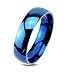 KingswayJewelry His and Hers 925 Sterling Silver Blue Sapphire Stainless Steel Wedding Rings Set Blue #SP24BLMSBL