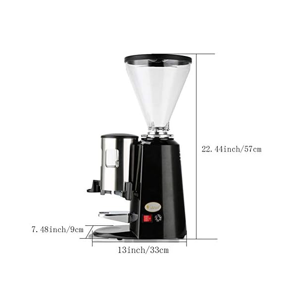 N / C Hochwertige elektrische Kaffeemühle, Aluminiumlegierung, großer Kaffeetrichter, kann für Espresso, französische… – Bild 4