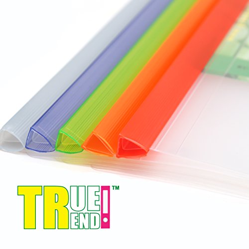 TRUETREND Heavyweight Plastic Report Cover | Standard Sliding Bar Crystal Clear Design – Project File, Resume and Presentation Protector – Perfect for School and Office + Bulk Pack of 10 in 5 colors - Thumbnail 2