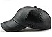 GESDY Men's Vintage Adjustable PU Leather Baseball Cap Outdoor Sports Driving Sun Hat, Black1, 56-61cm