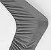 Cathay Home Luxury Wrinkle And Fade Resistant Double Brushed Ultra Soft Microfiber 14-inch Standard Pocket Single Fitted Sheet, Black, Full