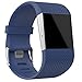 FitTurn For Fitbit Surge Bands, New Adjustable Soft TPU Bracelet 3D Lines Strap Small&Large Replacement Bands For Fitbit Surge Watch WatchBand Wristband &TOOL (L-size:6.3''X7.8'',Black+Gray+DBlue)