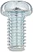 Steel Pan Head Machine Screw, Zinc Plated, Meets JIS B1111, #3 Phillips Drive, M6-1 Thread Size, 12 mm Length, Fully Threaded, Imported (Pack of 25)