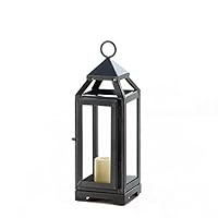 Zings & Thingz 57073911 Sleek Contemporary Lantern, Black