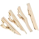 BMC Mens 4pc Stainless Steel Mixed Design Etched Wing Themed Tie Clip Set