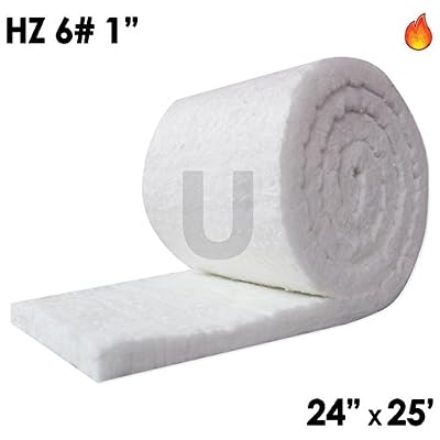 UniTherm Ceramic Fiber Blanket, 8lb, 1", 24" x 25'