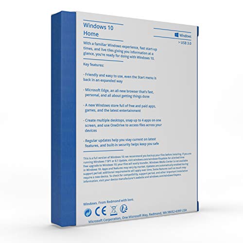 Windows 10 Home 64 bit / 32 bit | USB Flash Drive | English | FPP | Windows 10 OS Home 32 bit / 64 bit