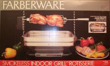 Click Here to See More Images Vintage Faberware Rotisserie Grill Indoor Hearth Broiler INCOMPLETE