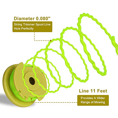 GAVAER 11ft 0.080Inch String Trimmer Line Replacement Spool for