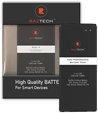 Raz Tech Battery for Samsung Galaxy Note 4 - Genuine 3000mAh - Model: EB-BN916BBC