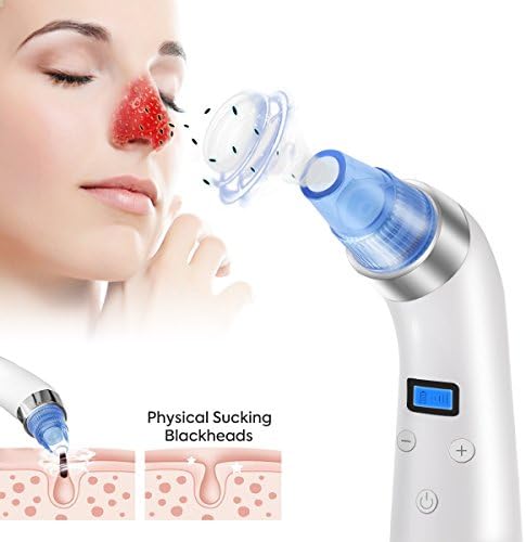 Blackhead Remover Pore Vacuum,Powerful Comedone Extractor, Healthy Pore Vacuum Extractor, USB Rechargeable Comedo Suction Tool Microdermabrasion Machine Beauty Device with LED for All Skin Types.