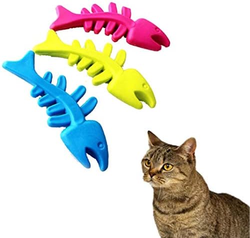 Pet Cat Puppy Rubber Dental Teeth Chew Bone Play Training Fetch Fun Toys Hot 2018 (Random)