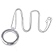 RUBYCA Living Memory Floating Charm Round Glass Locket Pendant Necklace 20 Inches 10pcs Silver Color