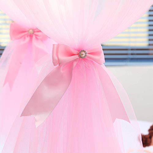 Formemory 3 Pack Pink Latex Tulle Polka Dot Balloons, Tutu Tulle Balloons With Column Base Kit for Birthday Party Baby Shower Engagement Wedding