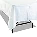White Paper Table Cloths for Parties | 11 Disposable Tablecloths | Premium Classic 3-Ply Tissue and Poly Rectangle Covers | 54