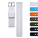 AZLAND Quick Release Silicone Replacement Wrist Watch Bands Straps for Mens Womens White 18mm 20mm 22mm