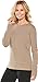 Coolibar UPF 50+ Women's Morada Everyday Long Sleeve T-Shirt - Sun Protective (Medium- Dark Taupe Heather)