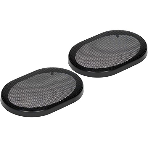 Sound way - 2x professional 16x23 cm / 6x9" inch speaker protection grill steel cover mesh pair