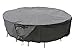 MH M&H Patio Furniture Covers, Outdoor Furniture Covers Waterproof with Handles and Durable Hem Cord, Fit Large Round Table and Chairs, 600D Premium Fabric,96