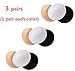 Womens Sport Bra Inserts Pads 3 Pairs In Set White Nude Black Dia. 4.9 inch